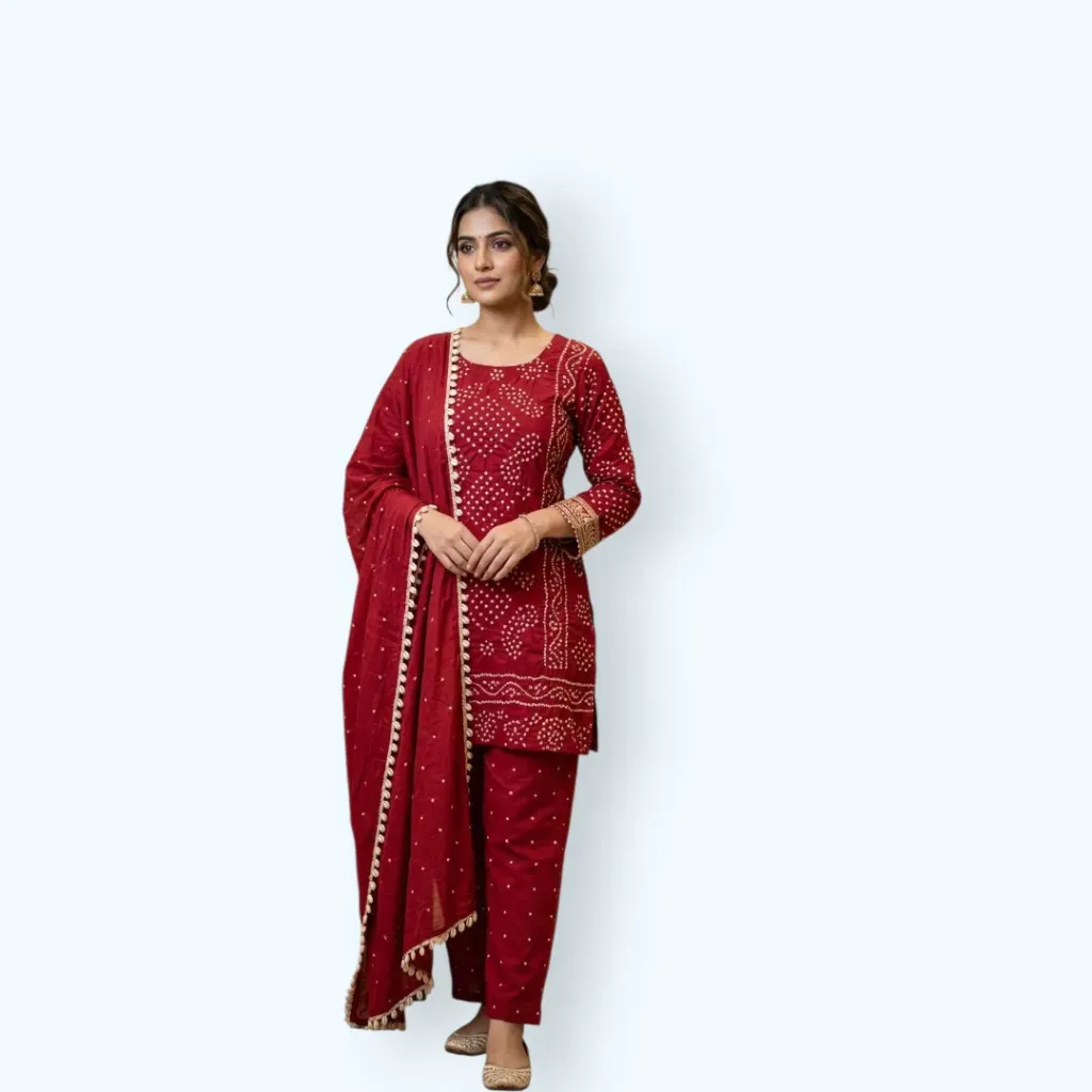 Pure cotton Bandhani Dress material